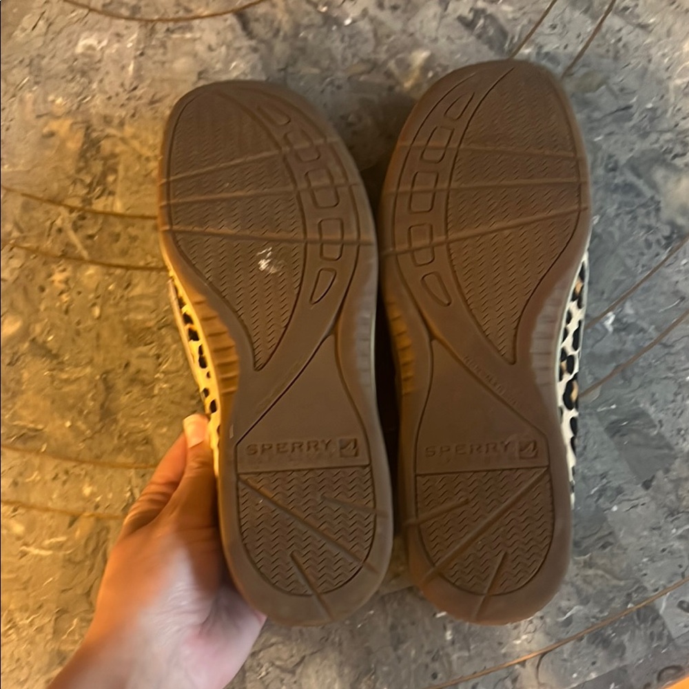Sperry Tan and Black Moccasin Boat Shoes - Picture 3 of 4